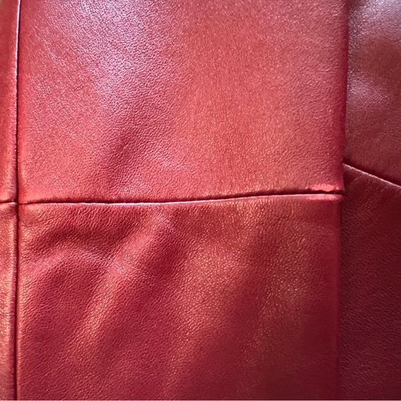 Dark red Kenneth Cole Reaction leather jacket. - Picture 5 of 6